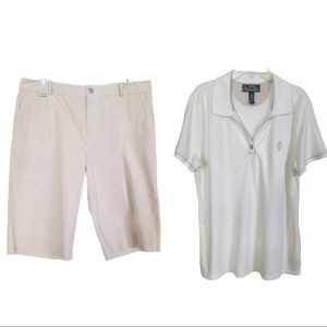 Lauren Ralph Lauren Bermuda And Polo Shirt Set